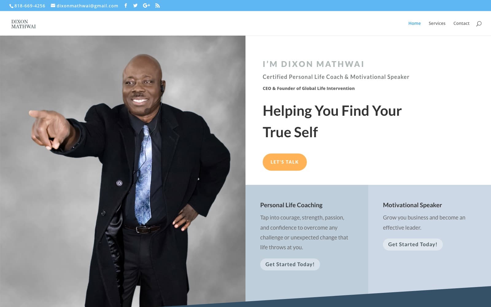 Global Life Intervention website homepage