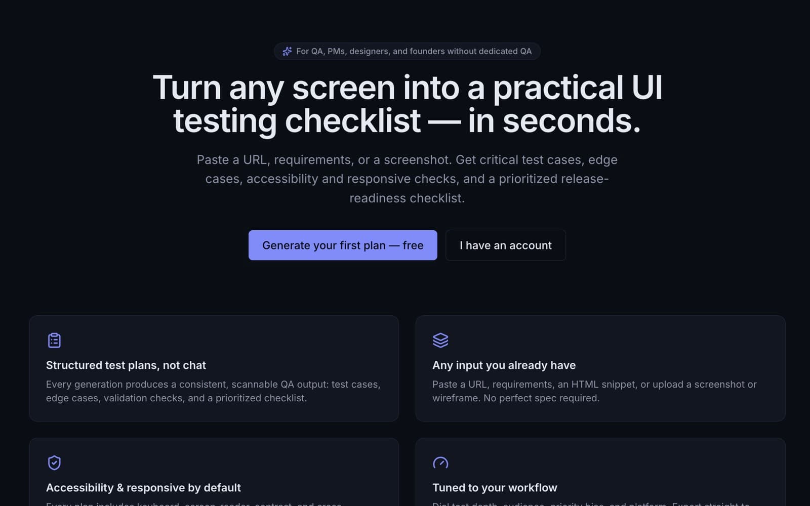 UI Testing Copilot product screenshot