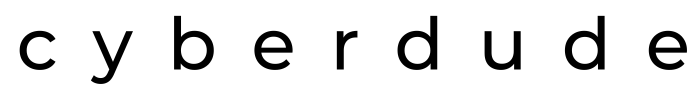 CyberDude Logo White Black